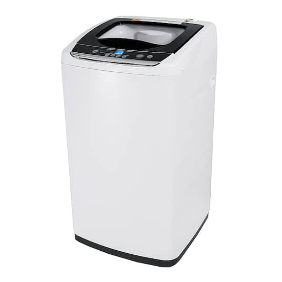 BLACK+DECKER Small Portable Washer 0.9 cu. ft., 5 Cycles, Transparent Lid &  LED Display 