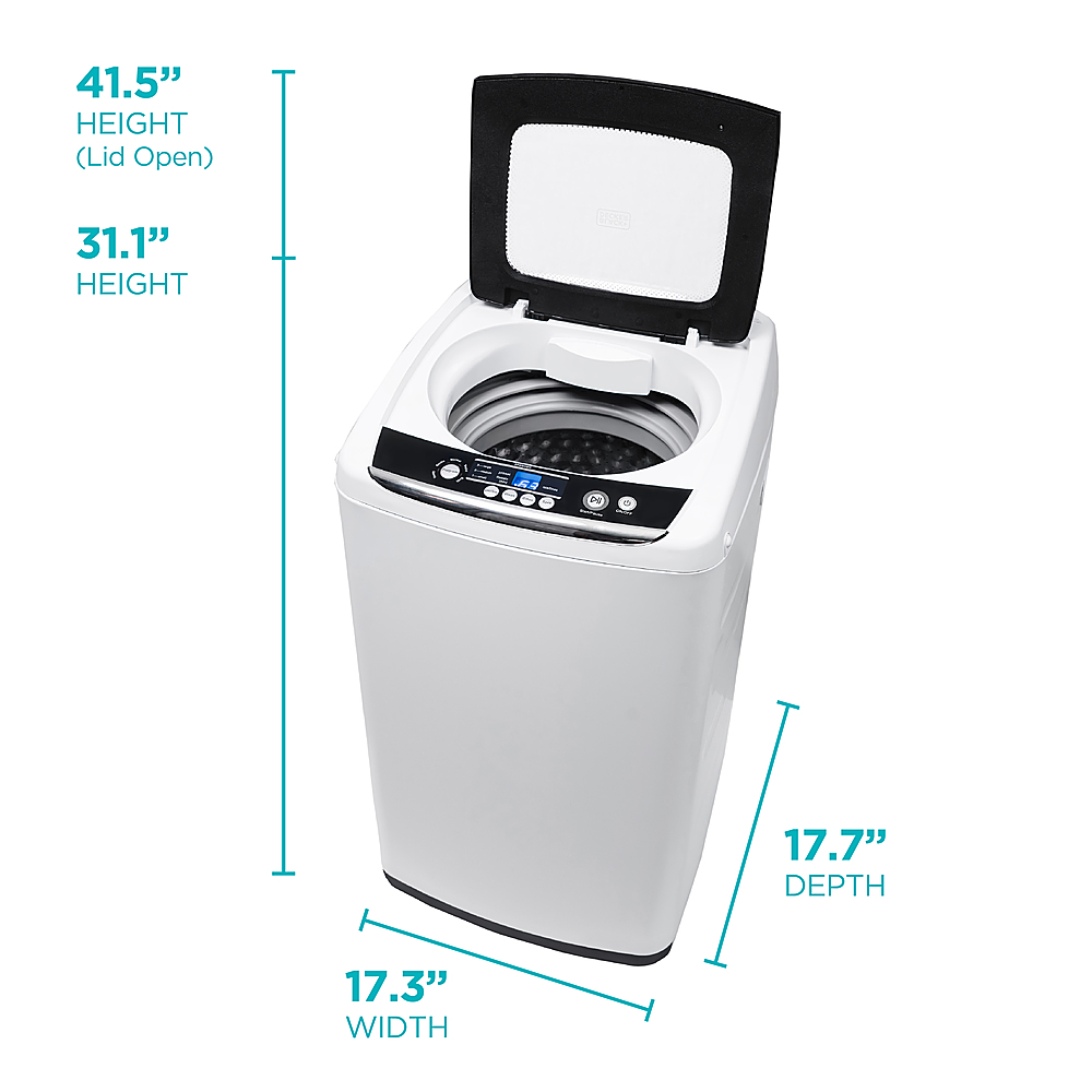 Black+Decker Small Portable Washer,Portable Washer 0.9 Cu. Ft