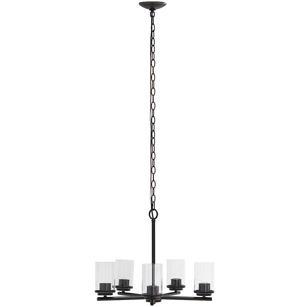 Best Buy Lalia Home 5 Light Clear Glass and Metal Hanging Pendant