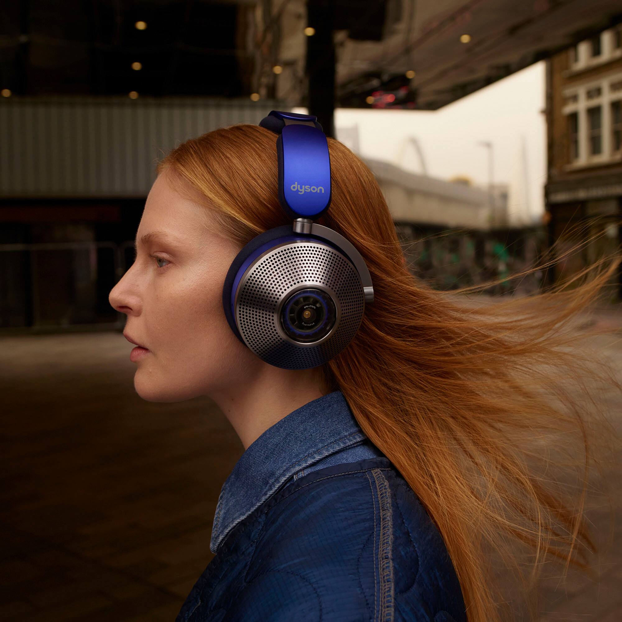 Alt View 15. Dyson - Dyson Zone Noise-Cancelling Headphones - Ultra Blue/Prussian Blue.