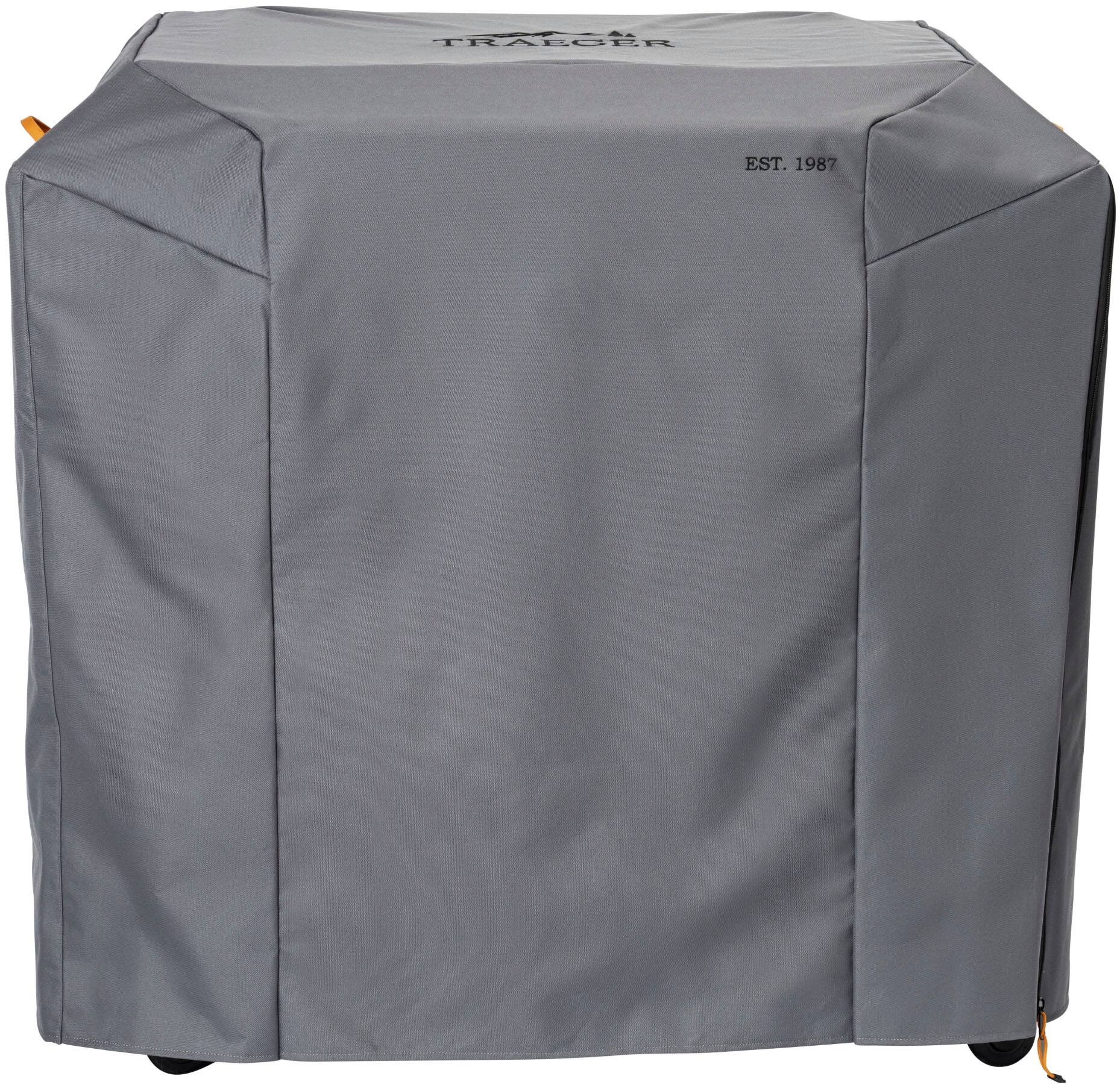 Left. Traeger Grills - Flatrock Grill Cover - Gray.