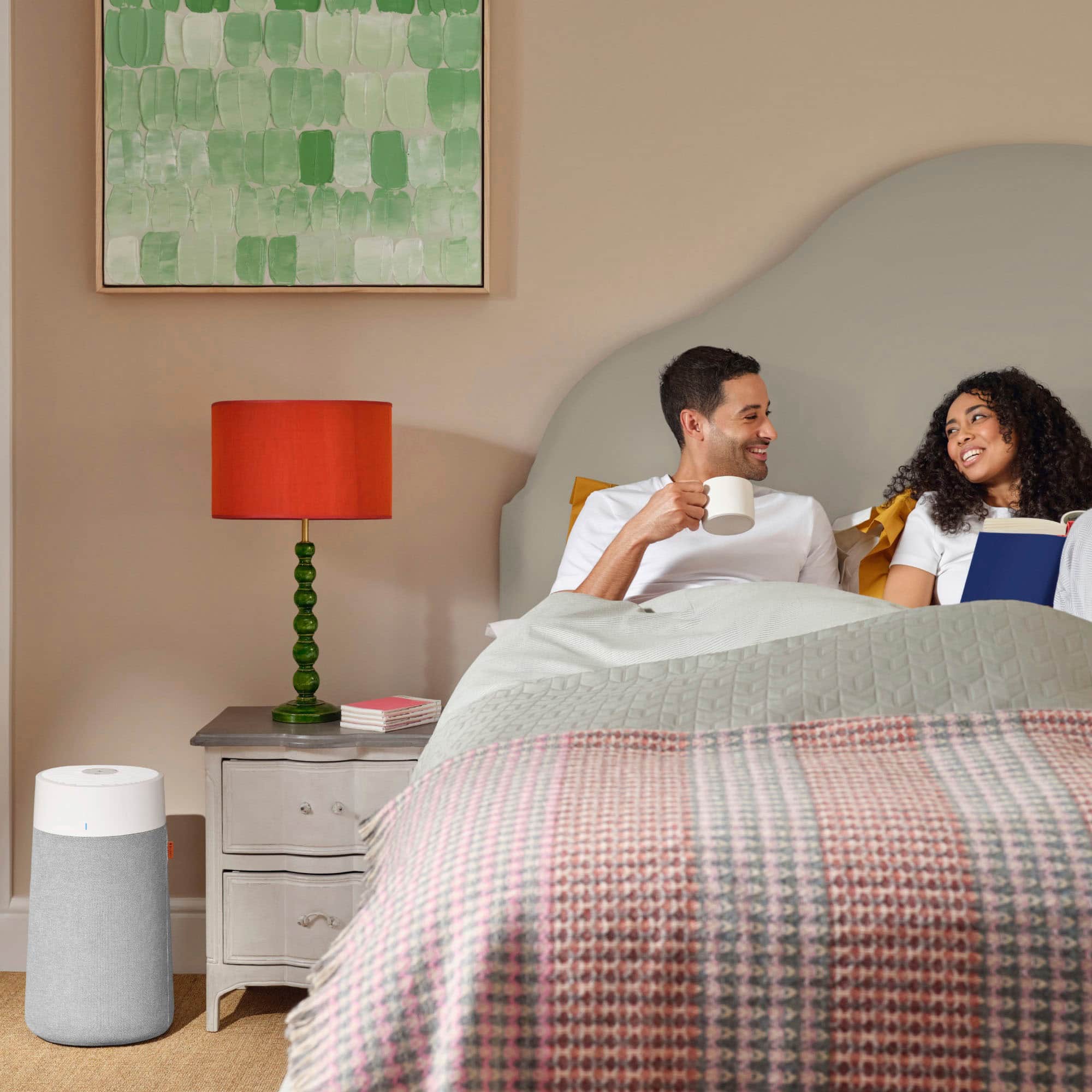 Alt View 12. Blueair - Blue Pure 411a Max 219 Sq. Ft HEPASilent Small Room Bedroom Air Purifier - White/Gray.