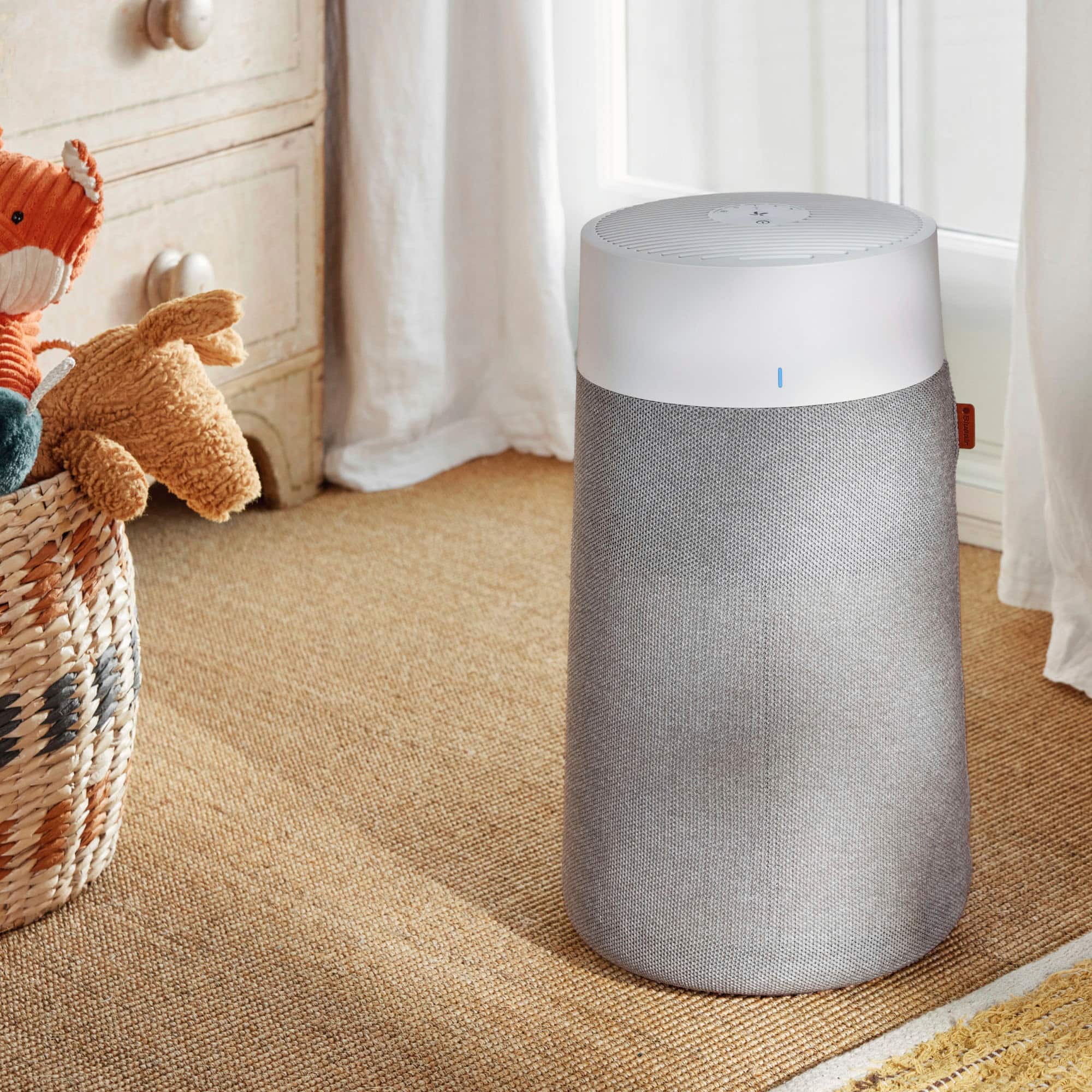 Alt View 13. Blueair - Blue Pure 411a Max 219 Sq. Ft HEPASilent Small Room Bedroom Air Purifier - White/Gray.