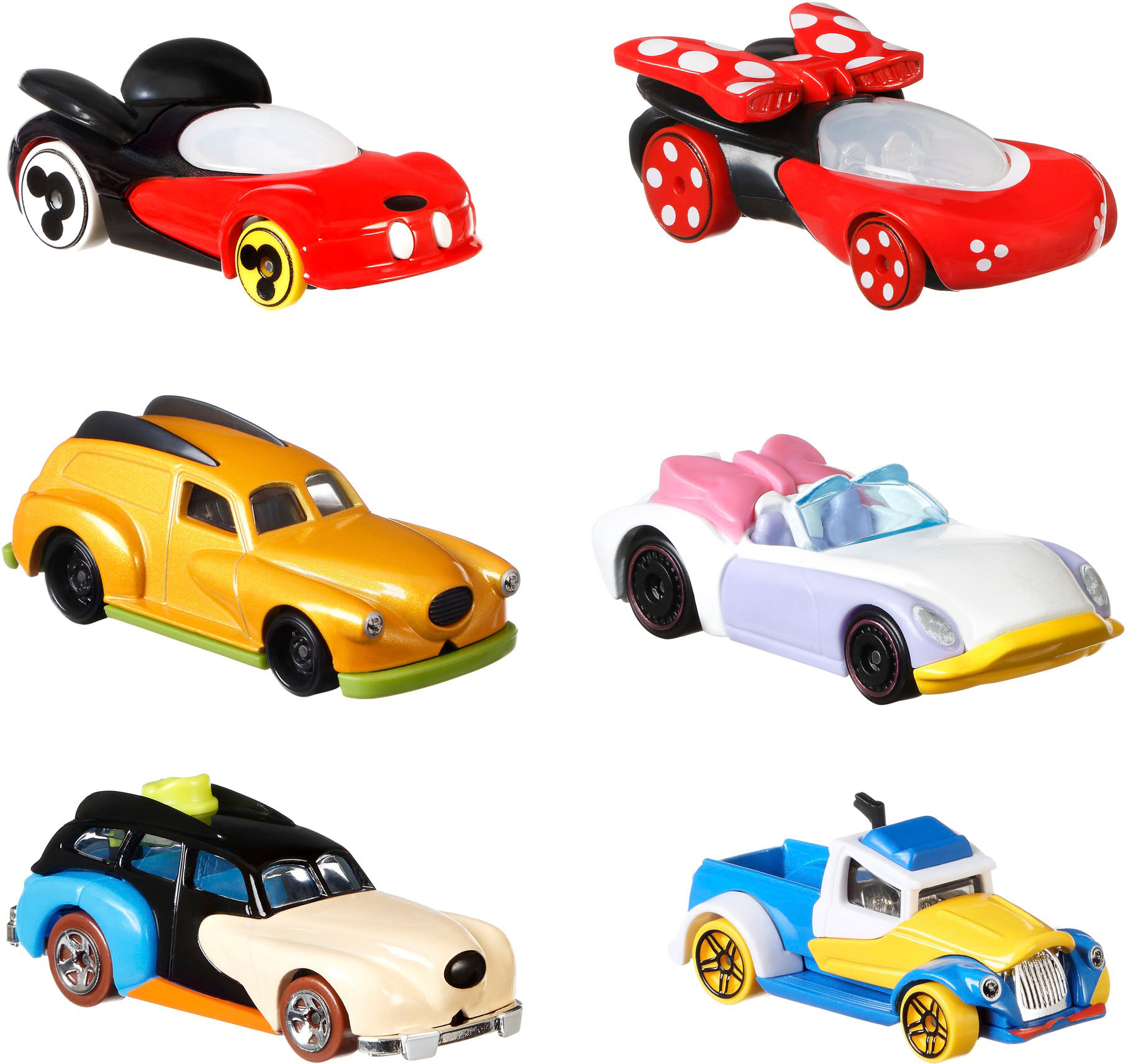 Angle View: Hot Wheels Disney 100th Anniversary Character Car Diorama 6-Pack - Multi