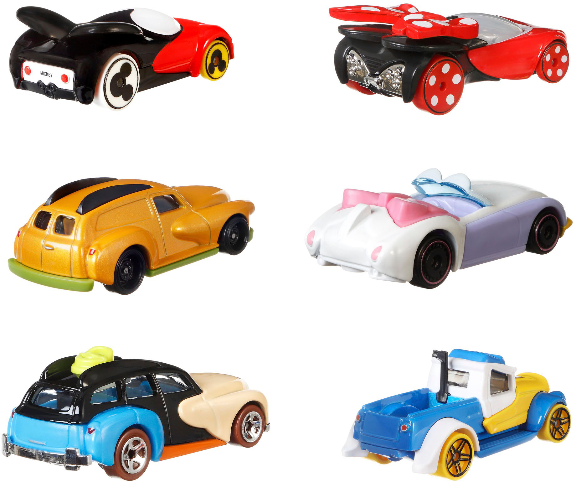 Left View: Hot Wheels Disney 100th Anniversary Character Car Diorama 6-Pack - Multi