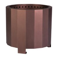 Alamont Home - Titus Commercial Grade 19.5" Outdoor Smokeless Wood Burning Fire Pit - Bronze - Front_Zoom