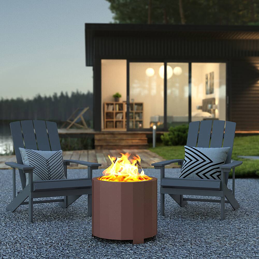 Alt View 13. Alamont Home - Titus Commercial Grade 19.5" Outdoor Smokeless Wood Burning Fire Pit - Bronze.