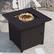 Alt View 15. Alamont Home - Olympia Outdoor 50,000 BTU 28"Square Metal Fire Pit Table with Lid and Lava Rock - Black.