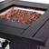 Alt View 16. Alamont Home - Olympia Outdoor 50,000 BTU 28"Square Metal Fire Pit Table with Lid and Lava Rock - Black.