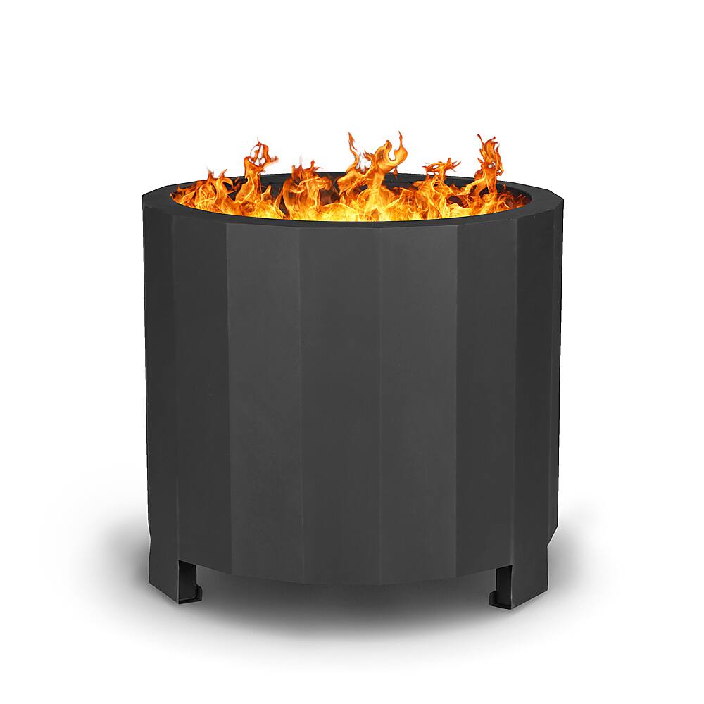 Alt View 20. Alamont Home - Titus Commercial Grade 19.5" Outdoor Smokeless Wood Burning Fire Pit - Black.