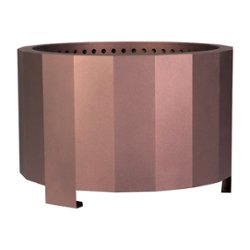Flash Furniture - Titus Commercial Grade 27" Outdoor Smokeless Wood Burning Fire Pit - Bronze - Bronze - Front_Zoom