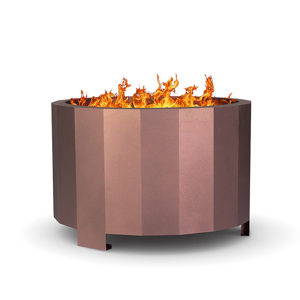 Alt View 20. Alamont Home - Titus Commercial Grade 27" Outdoor Smokeless Wood Burning Fire Pit - Bronze.