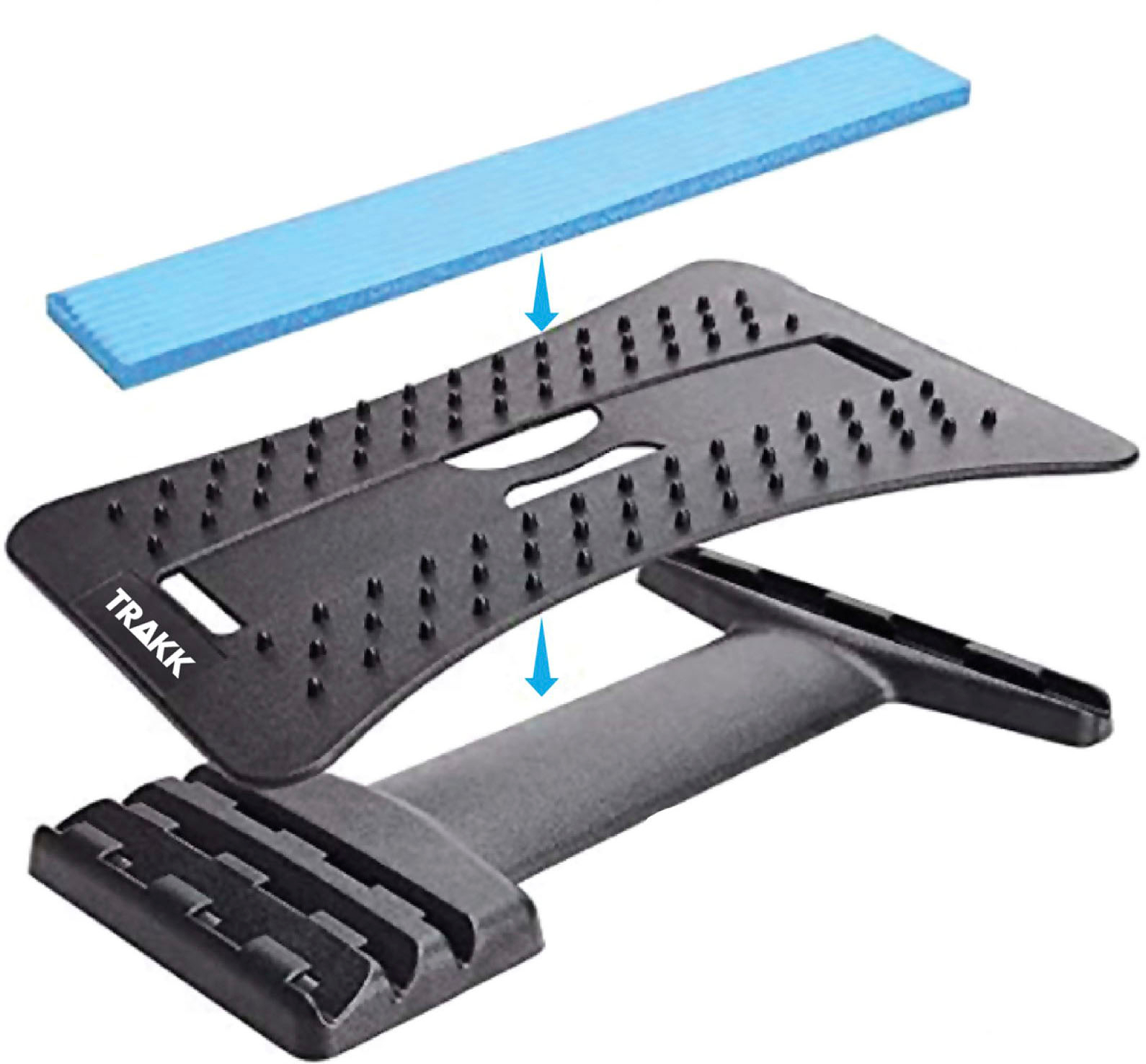 Angle View: TRAKK - Multi Level Neck Stretching Device - Black/Blue