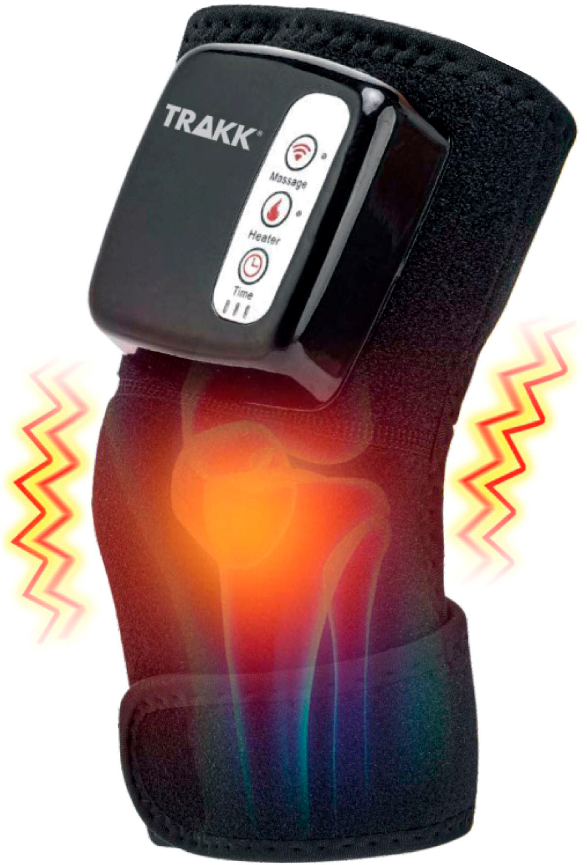 TRAKK Heating Massaging Knee & Shoulder Brace and Wrap Black TR