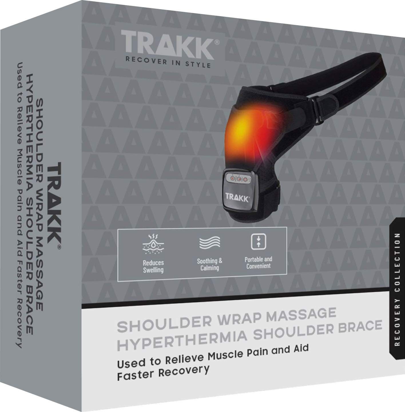 TRAKK Massaging Heating Shoulder Brace & Wrap Black TR-SHWP-300