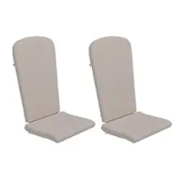 Alamont Home - Charlestown Set of 2 All-Weather High Back Adirondack Chair Cushions - Cream - Front_Zoom