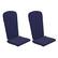 Front. Alamont Home - Charlestown Set of 2 All-Weather High Back Adirondack Chair Cushions - Blue.