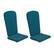 Front. Alamont Home - Charlestown Set of 2 All-Weather High Back Adirondack Chair Cushions - Teal.