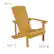 Alt View 13. Alamont Home - Charlestown Indoor/Outdoor Adirondack Chairs with Cushions - Set of 2 - Yellow/Cream.