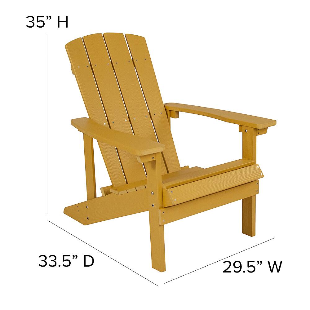 Alt View 13. Alamont Home - Charlestown Indoor/Outdoor Adirondack Chairs with Cushions - Set of 2 - Yellow/Cream.