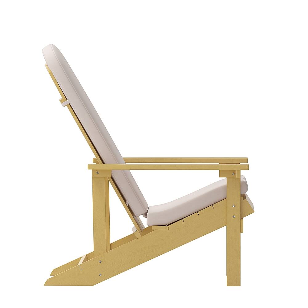 Alt View 19. Alamont Home - Charlestown Indoor/Outdoor Adirondack Chairs with Cushions - Set of 2 - Yellow/Cream.