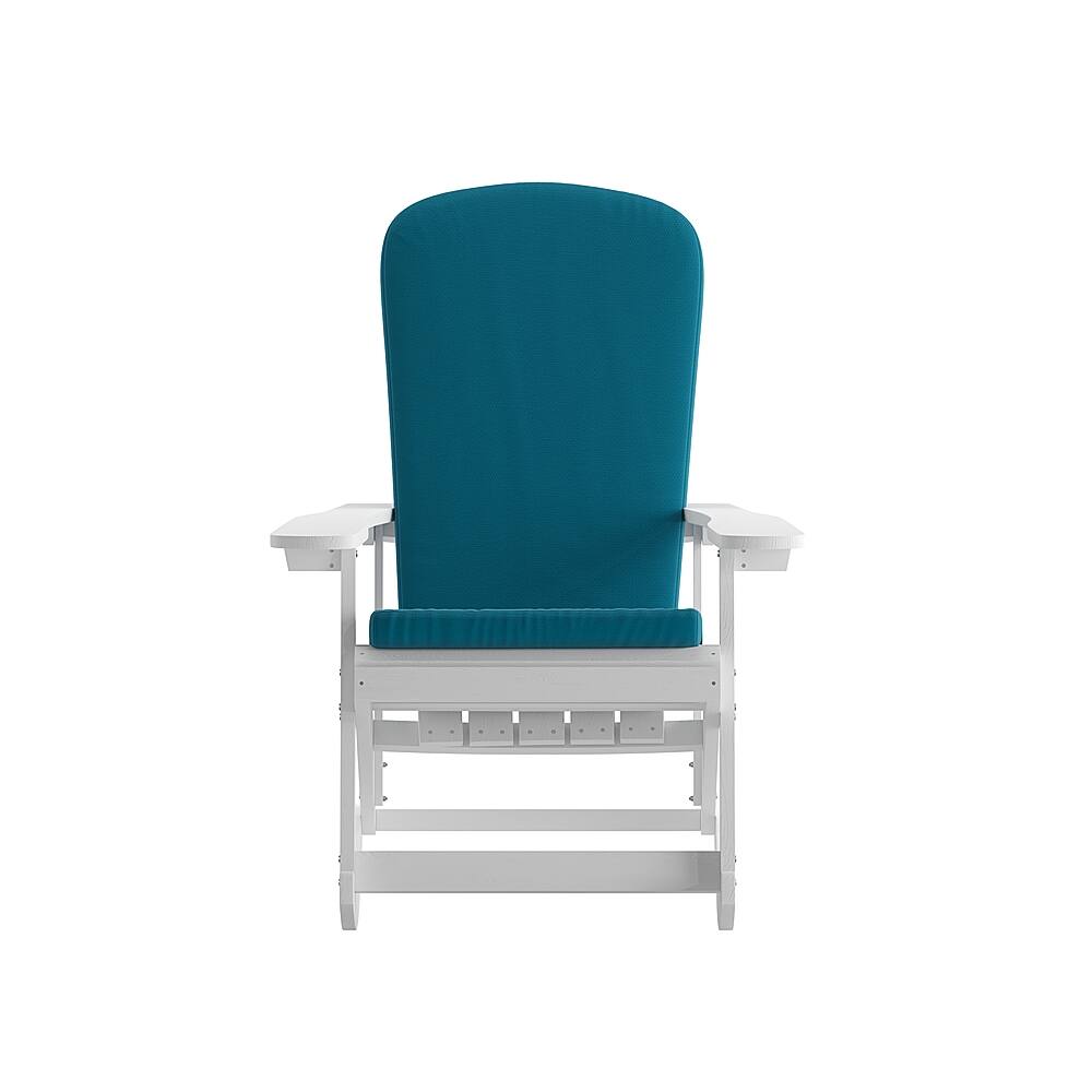 Alt View 11. Alamont Home - Savannah Indoor/Outdoor Rocking Adirondack Chairs with Cushions - Set of 2 - White/Teal.