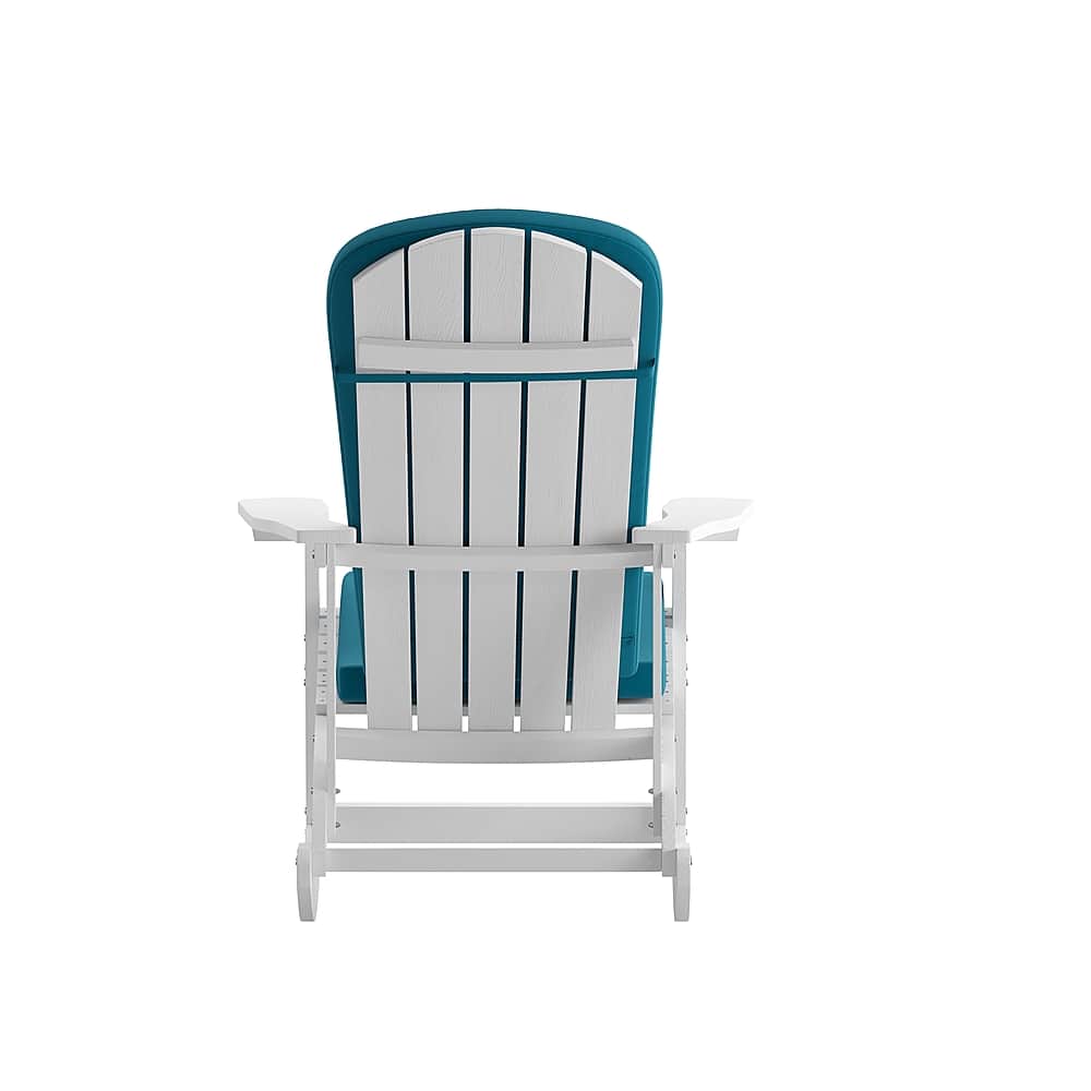 Alt View 17. Alamont Home - Savannah Indoor/Outdoor Rocking Adirondack Chairs with Cushions - Set of 2 - White/Teal.