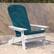 Alt View 15. Alamont Home - Charlestown Indoor/Outdoor Folding Adirondack Chairs with Cushions - Set of 2 - White/Teal.