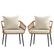 Alt View 11. Alamont Home - Hensley All-Weather Rattan Wicker Patio Chairs with Cushions - 2 Pack - Natural/Cream.