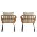 Alt View 16. Alamont Home - Hensley All-Weather Rattan Wicker Patio Chairs with Cushions - 2 Pack - Natural/Cream.