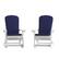 Front. Alamont Home - Savannah Indoor/Outdoor Rocking Adirondack Chairs with Cushions - Set of 2 - White/Blue.