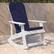 Alt View 15. Alamont Home - Savannah Indoor/Outdoor Rocking Adirondack Chairs with Cushions - Set of 2 - White/Blue.