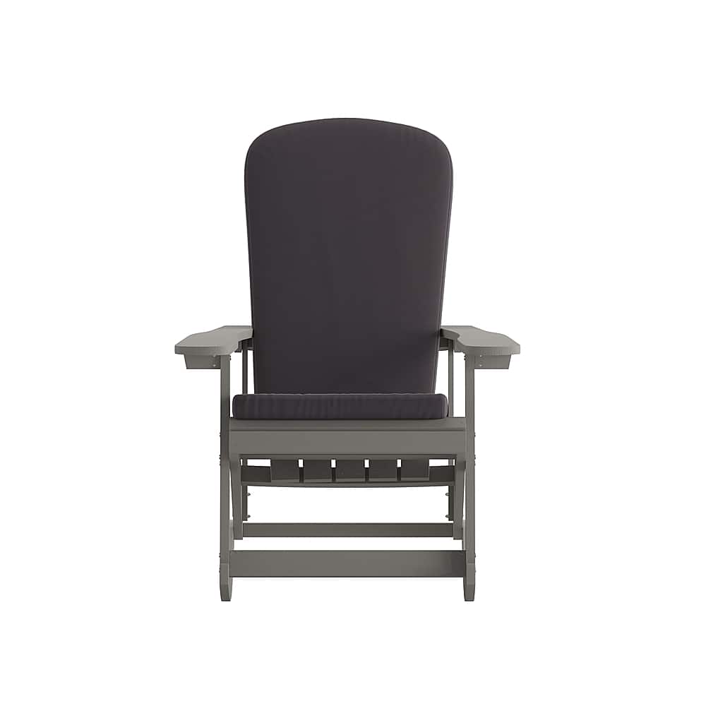 Alt View 11. Alamont Home - Savannah Indoor/Outdoor Rocking Adirondack Chairs with Cushions - Set of 2 - Gray.