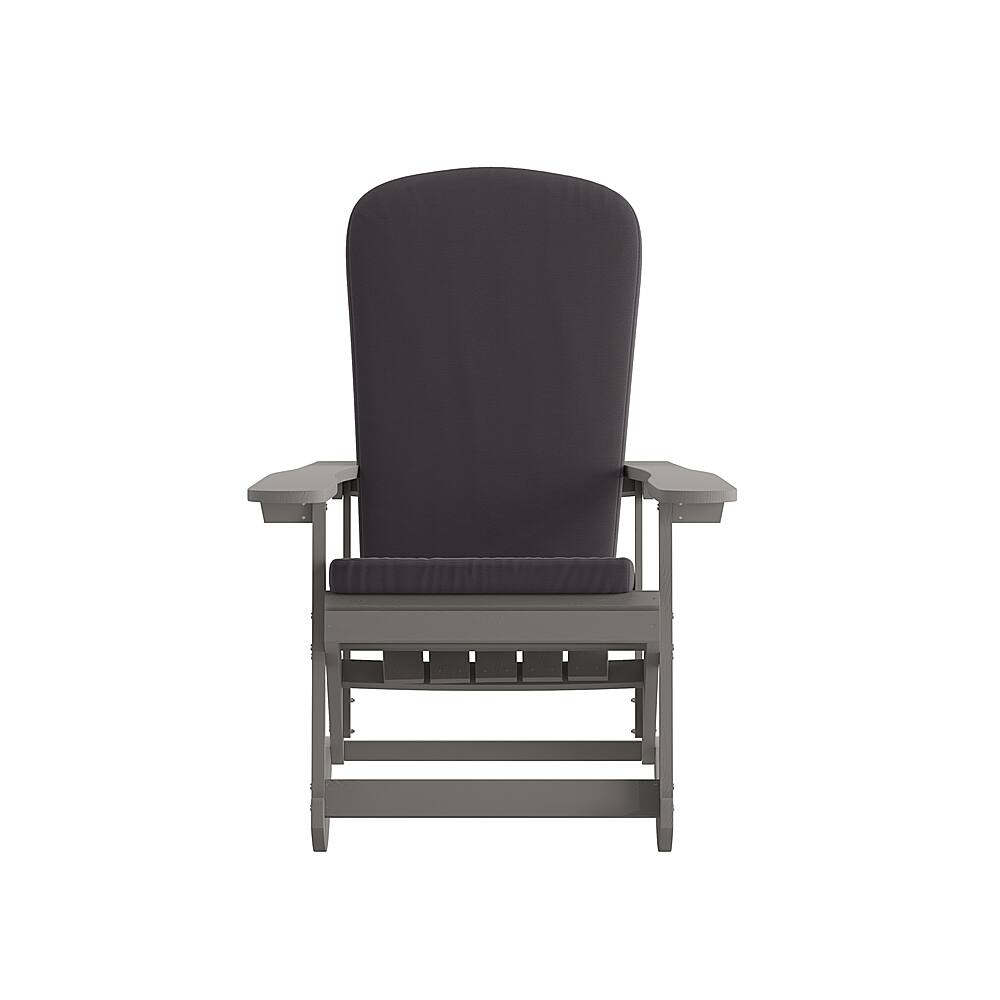 Alt View 11. Alamont Home - Savannah Indoor/Outdoor Rocking Adirondack Chairs with Cushions - Set of 2 - Gray.