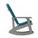Alt View 19. Alamont Home - Savannah Indoor/Outdoor Rocking Adirondack Chairs with Cushions - Set of 2 - Gray/Teal.