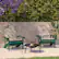 Alt View 12. Alamont Home - Charlestown Indoor/Outdoor Adirondack Chairs with Cushions - Set of 2 - Green/Cream.