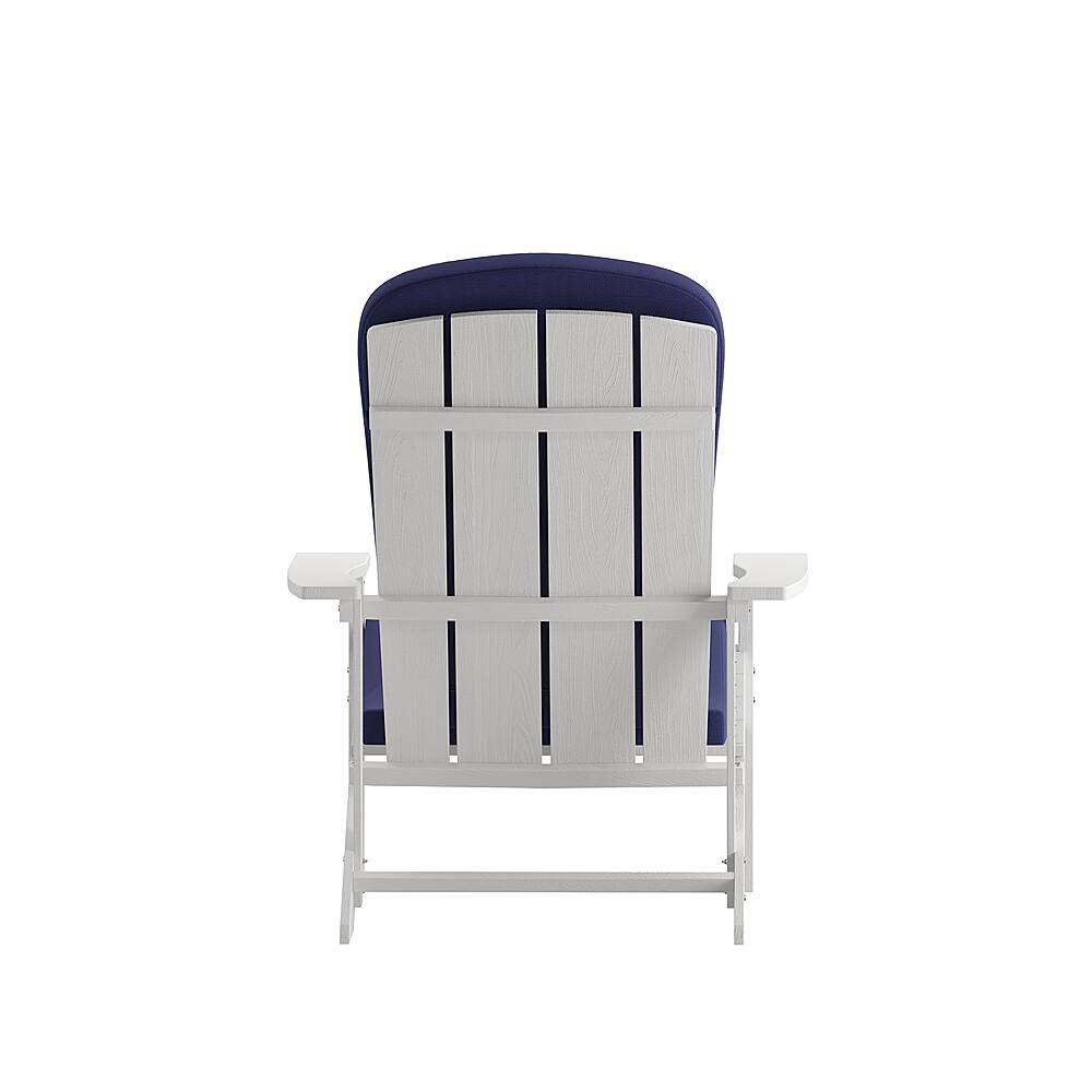 Alt View 17. Alamont Home - Charlestown Indoor/Outdoor Adirondack Chairs with Cushions - Set of 2 - White/Blue.