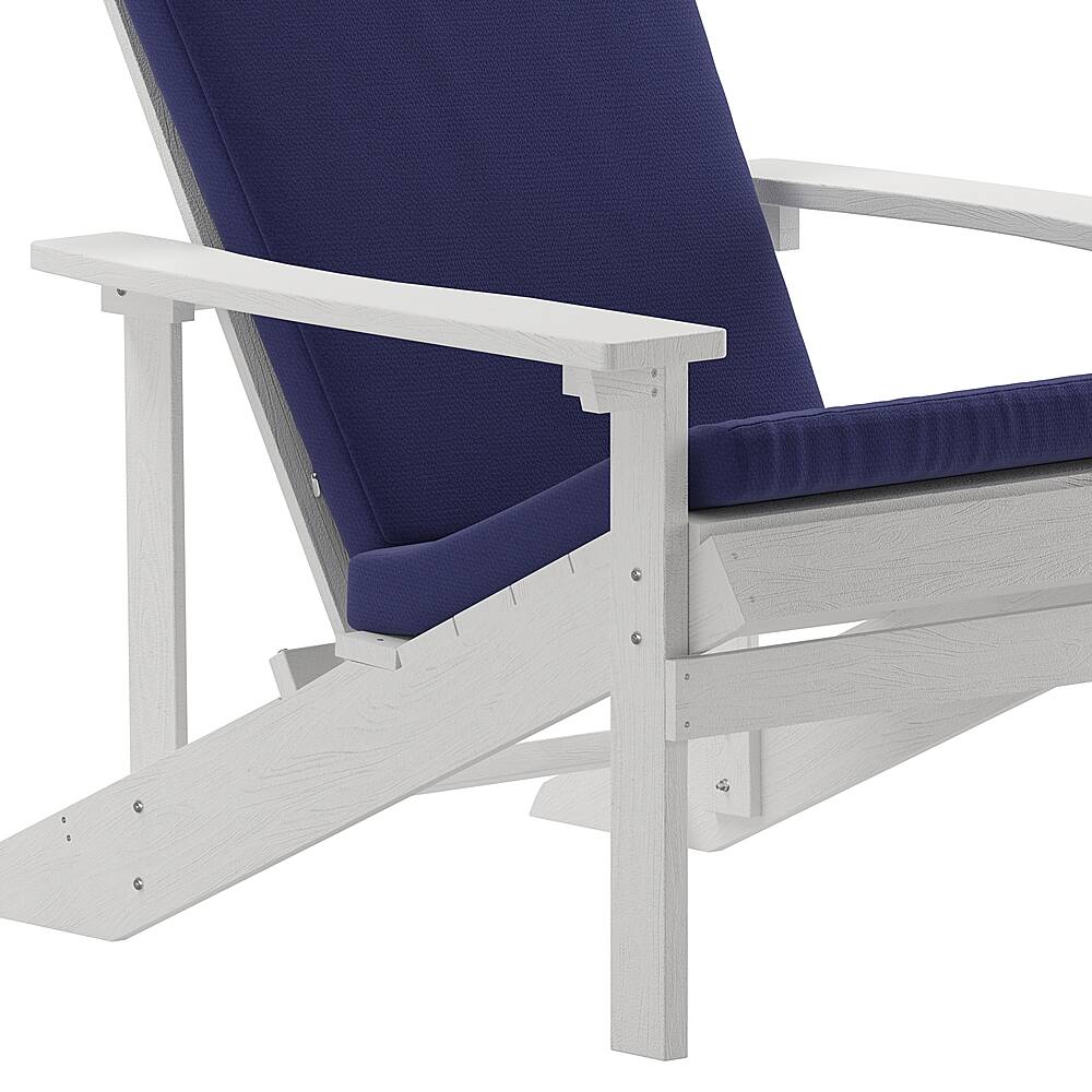 Alt View 18. Alamont Home - Charlestown Indoor/Outdoor Adirondack Chairs with Cushions - Set of 2 - White/Blue.