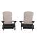 Front. Alamont Home - Charlestown Indoor/Outdoor Folding Adirondack Chairs with Cushions - Set of 2 - Black/Cream.