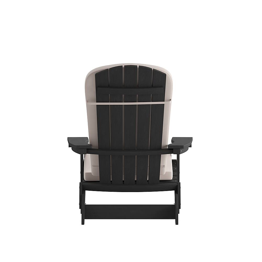 Alt View 17. Alamont Home - Charlestown Indoor/Outdoor Folding Adirondack Chairs with Cushions - Set of 2 - Black/Cream.