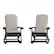 Front. Alamont Home - Savannah Indoor/Outdoor Rocking Adirondack Chairs with Cushions - Set of 2 - Black/Cream.