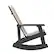 Alt View 19. Alamont Home - Savannah Indoor/Outdoor Rocking Adirondack Chairs with Cushions - Set of 2 - Black/Cream.
