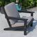 Alt View 14. Alamont Home - Charlestown All-Weather Poly Resin Adirondack Style Chair & Cushions - Black/Charcoal.