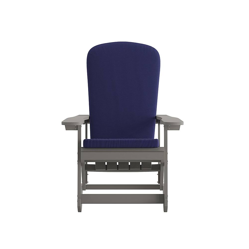 Alt View 11. Alamont Home - Savannah Indoor/Outdoor Rocking Adirondack Chairs with Cushions - Set of 2 - Gray/Blue.