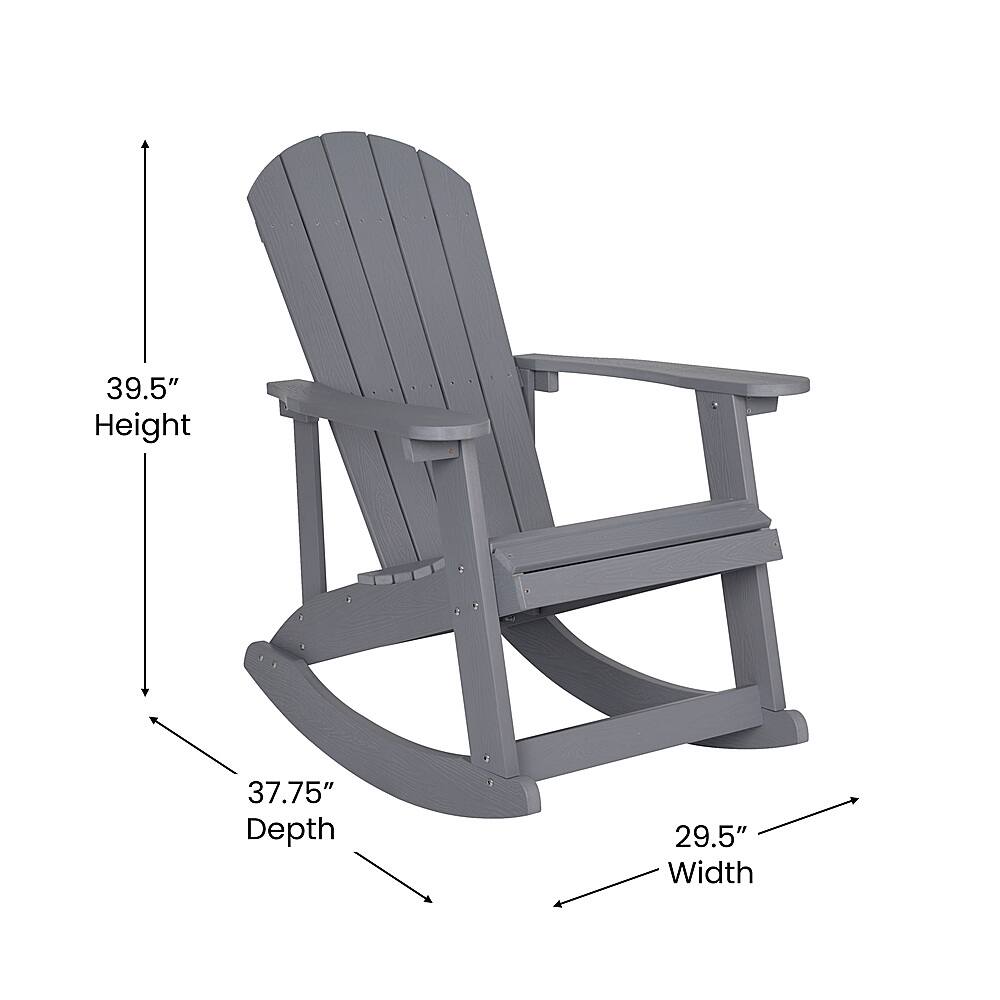 Alt View 13. Alamont Home - Savannah Indoor/Outdoor Rocking Adirondack Chairs with Cushions - Set of 2 - Gray/Blue.