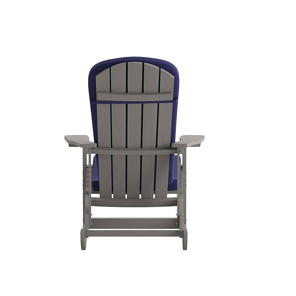 Alt View 17. Alamont Home - Savannah Indoor/Outdoor Rocking Adirondack Chairs with Cushions - Set of 2 - Gray/Blue.