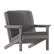 Front. Alamont Home - Charlestown All-Weather Poly Resin Adirondack Style Chair & Cushions - Gray.
