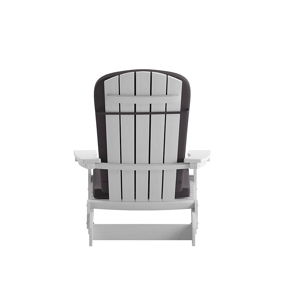 Alt View 17. Alamont Home - Charlestown Indoor/Outdoor Folding Adirondack Chairs with Cushions - Set of 2 - White/Gray.