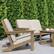 Alt View 15. Alamont Home - Charlestown All-Weather Poly Resin Adirondack Style Chair & Cushions - Natural Cedar/Cream.