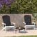 Alt View 12. Alamont Home - Charlestown Indoor/Outdoor Adirondack Chairs with Cushions - Set of 2 - White/Gray.